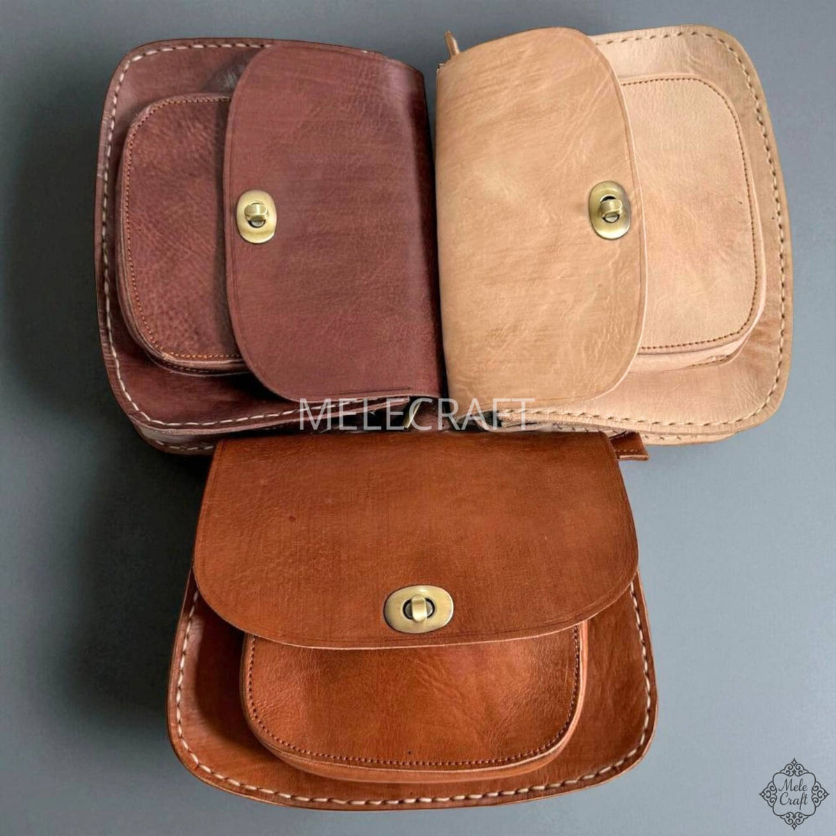 Leather Cross Body Bag – Crossbody Purse for Women: Dark Brown