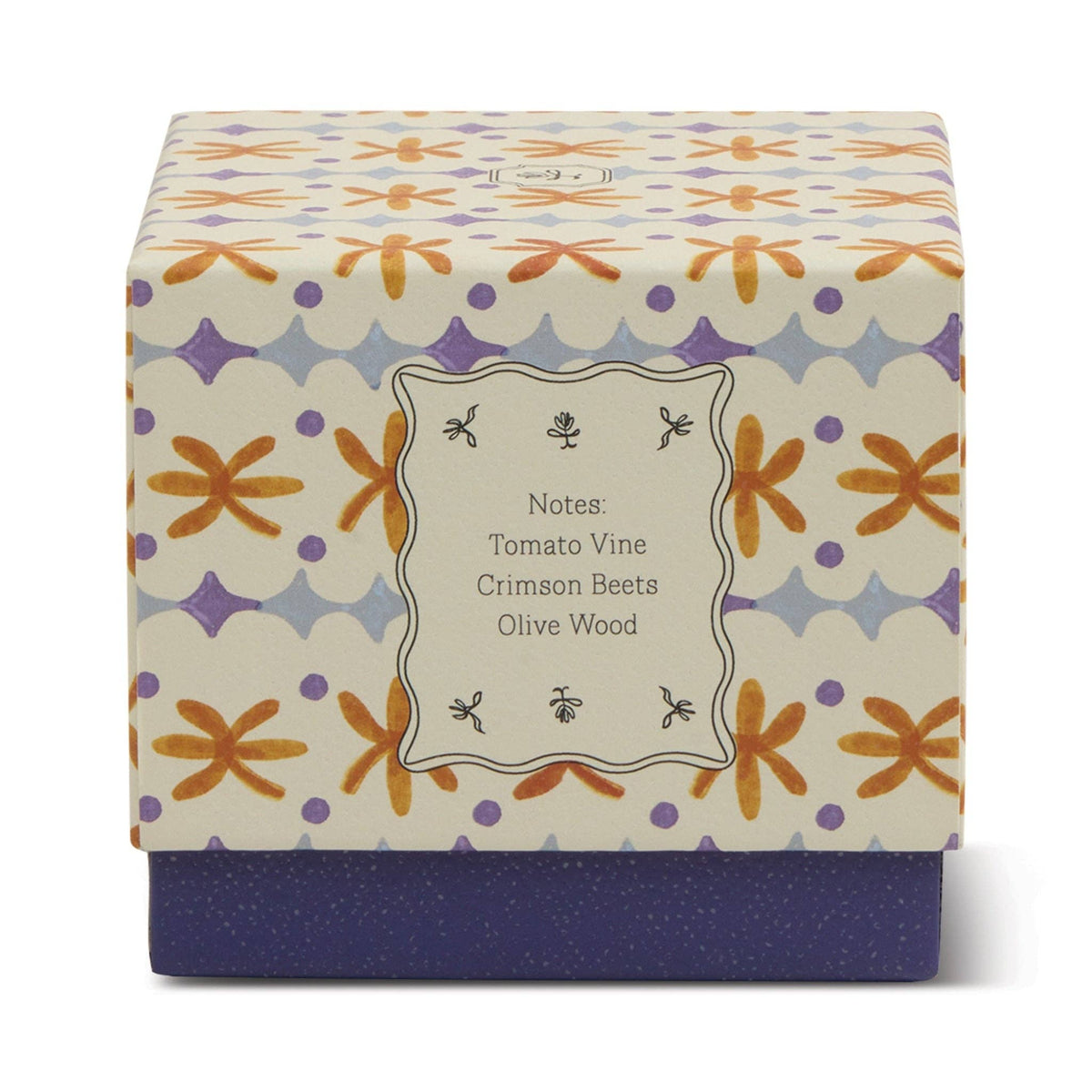 Orange and Blue Glass Candle - Garden & Grove