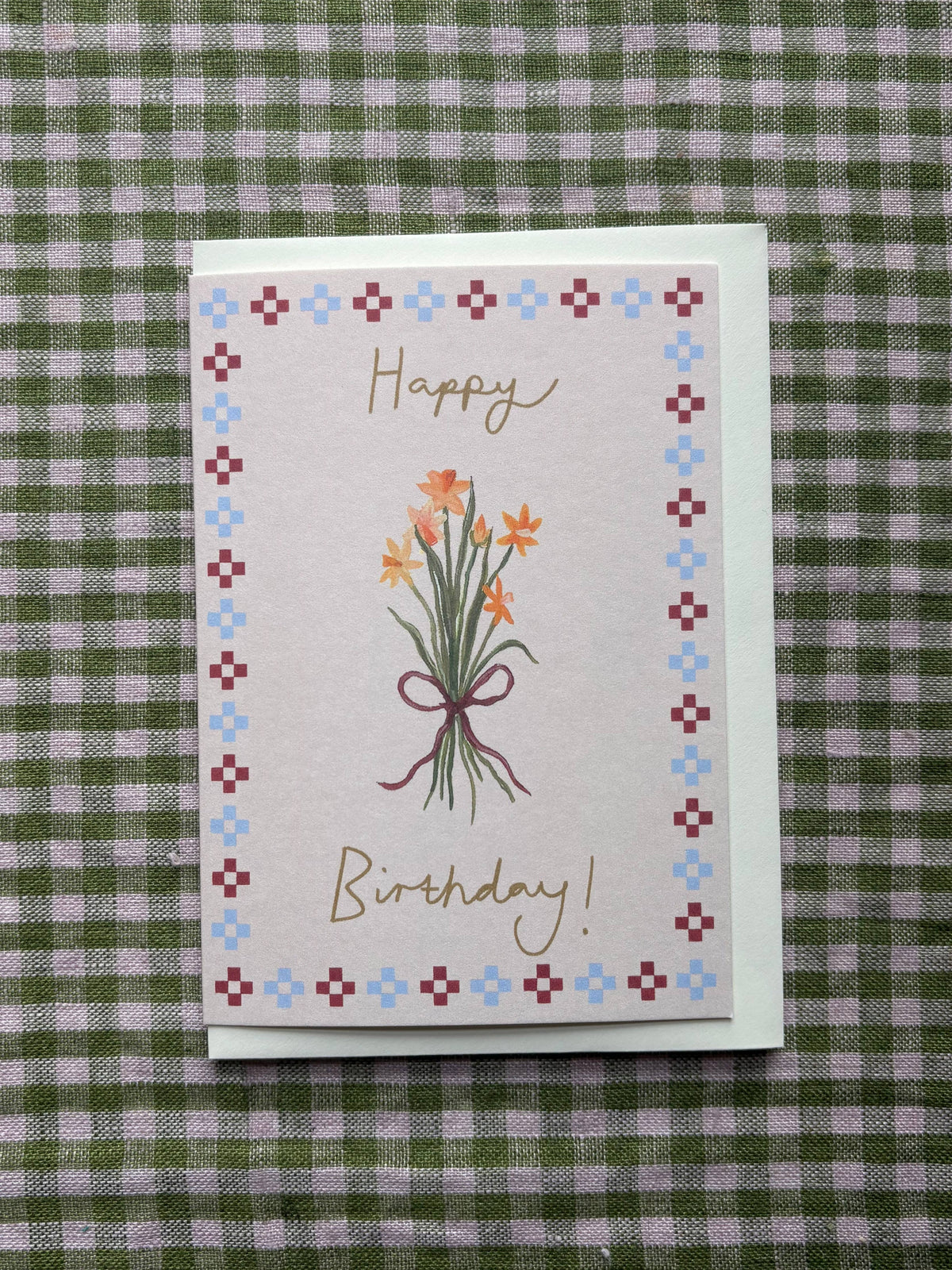Folk Birthday Wishes card
