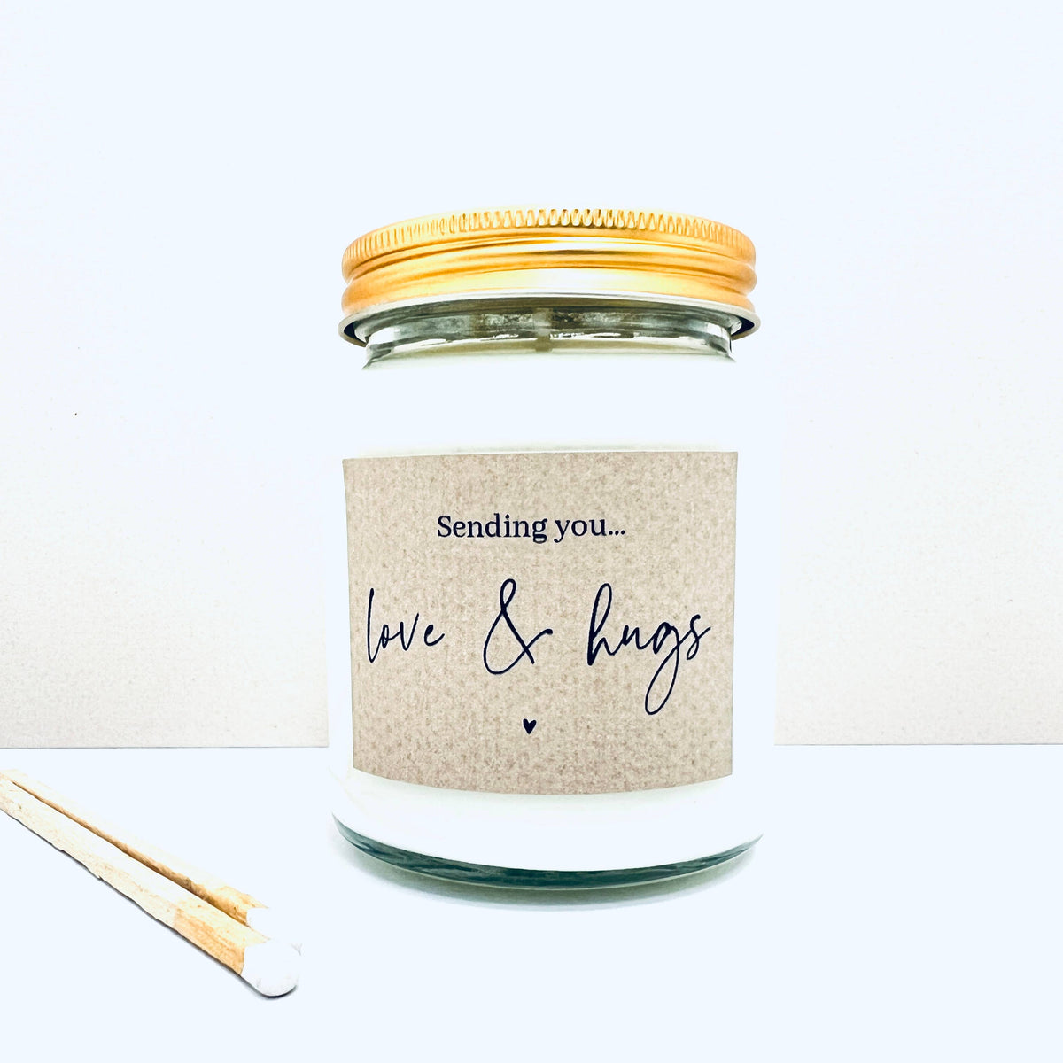Sending Love & Hugs Handmade Soy Scented Candle : Coconut Milk and Sea Salt