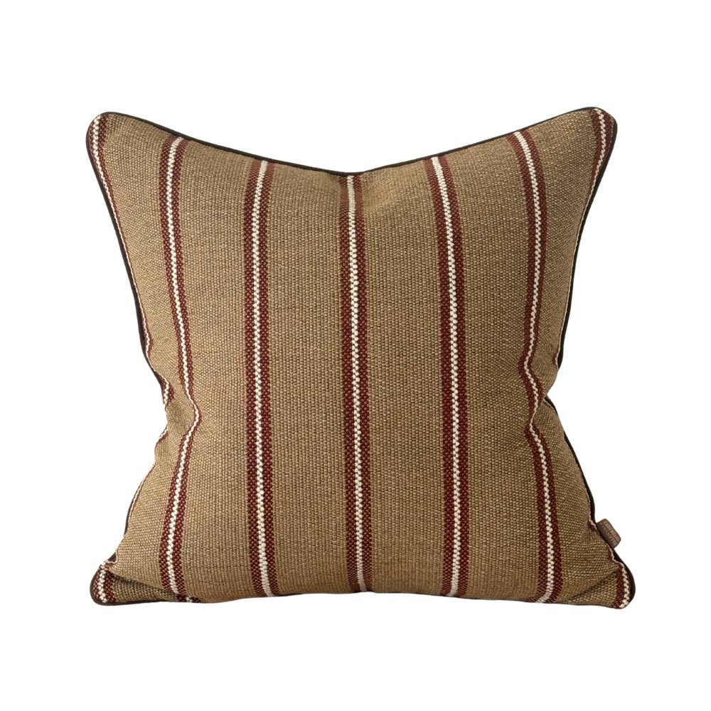 Zara Chestnut Stripe Cushion