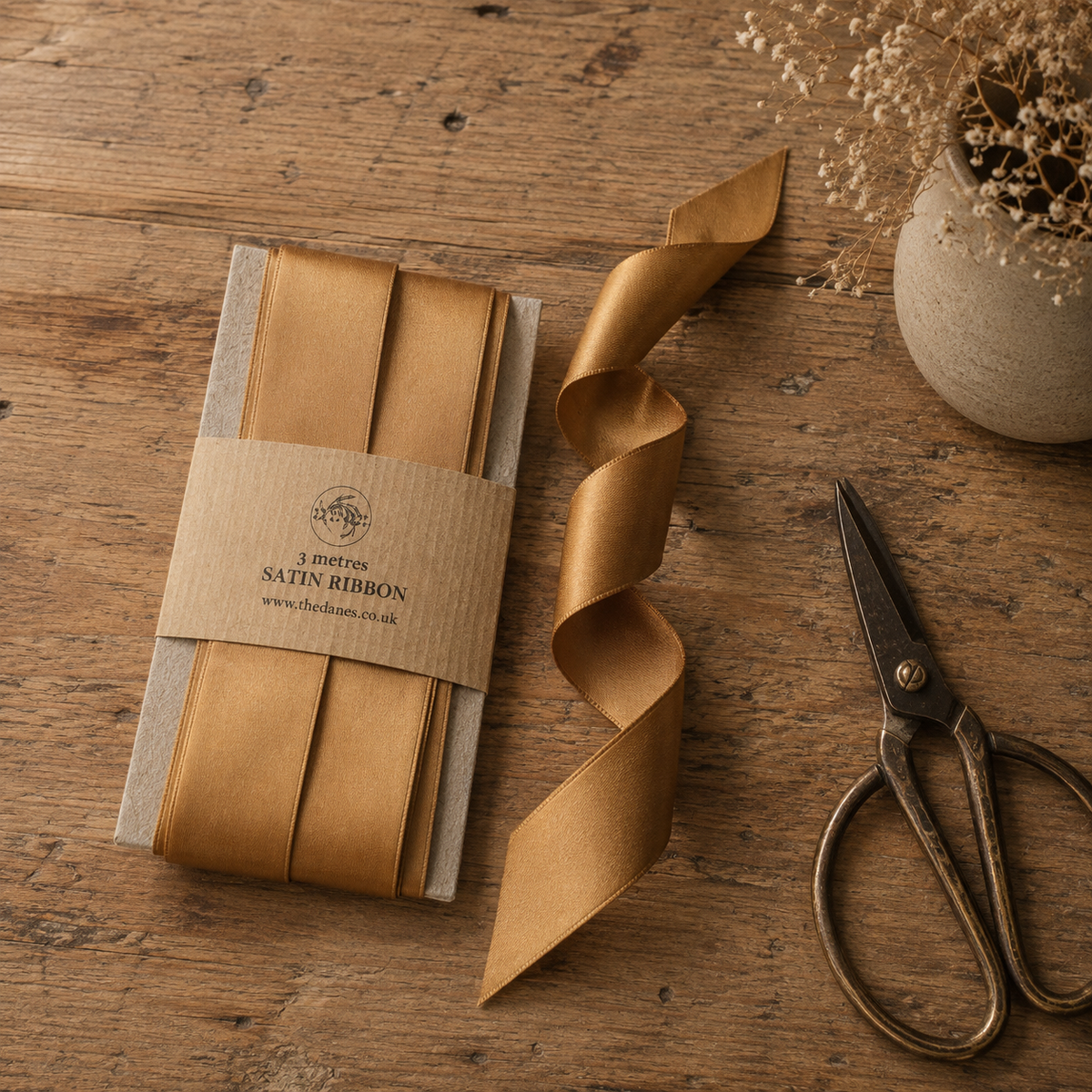 Gold Luxury Double Faced Satin Ribbon