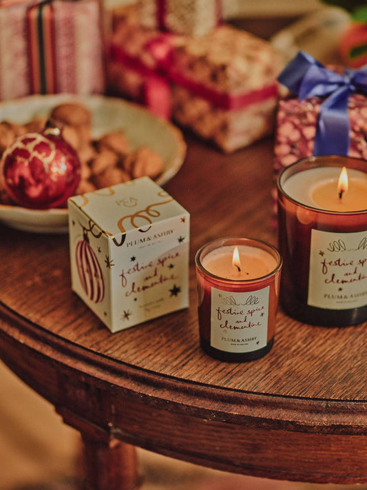 Festive Spice & Clementine Votive - Plum & Ashby 75g