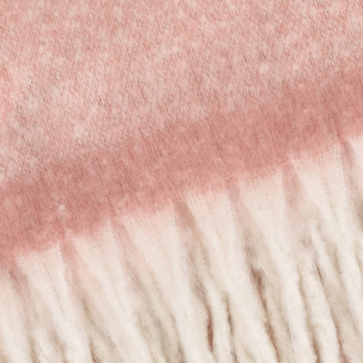 Cosy Woven Tasselled Throw Pink