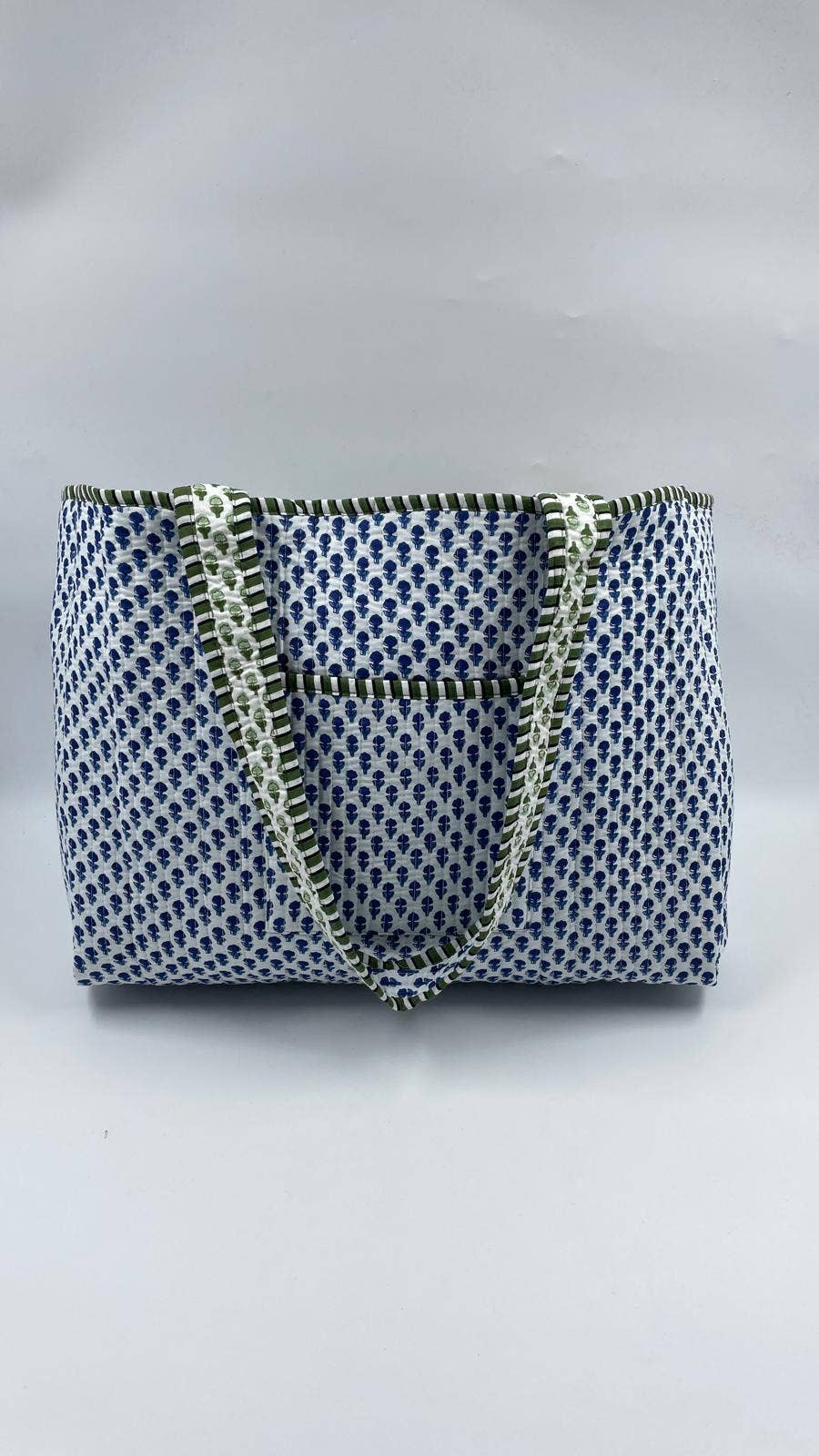 Cotton Kantha Quilted Reversible Medium Tote Bag