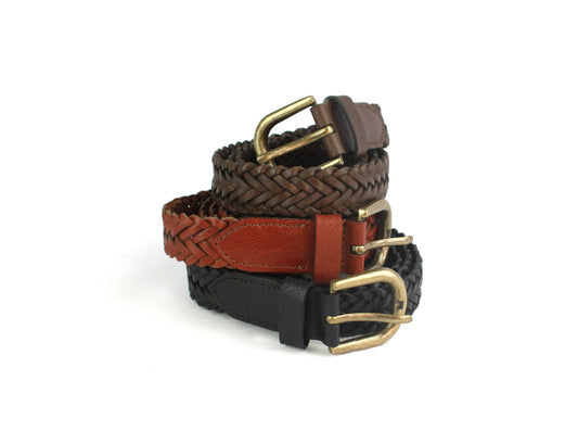 Sara Leather Belt: Brown / 14