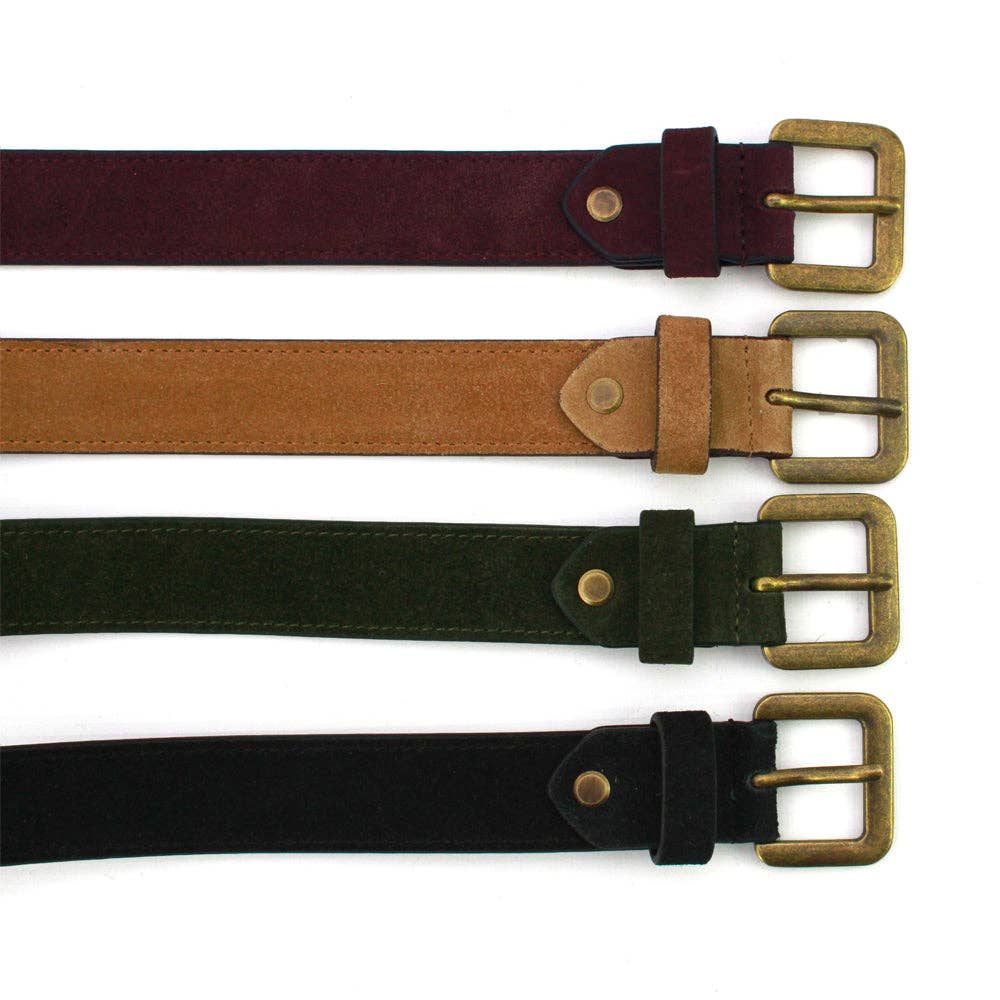Alessia Suede Belt: Olive / 10