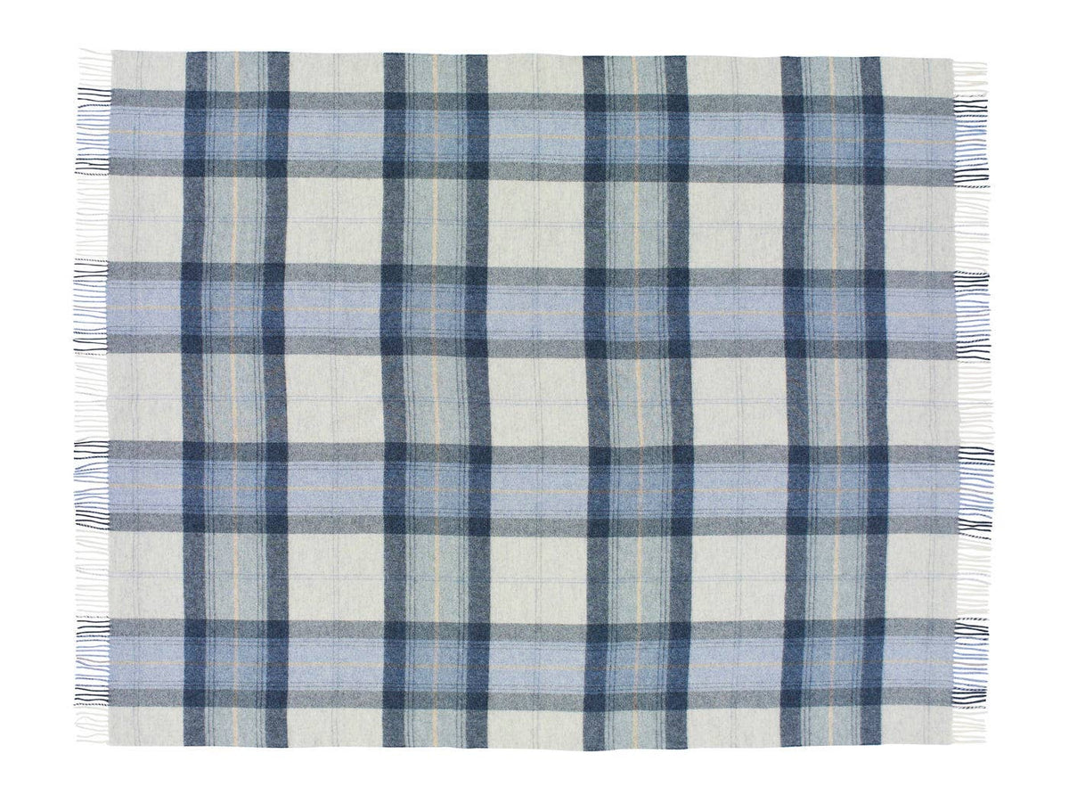 Skye Pure Wool Throw - Blue