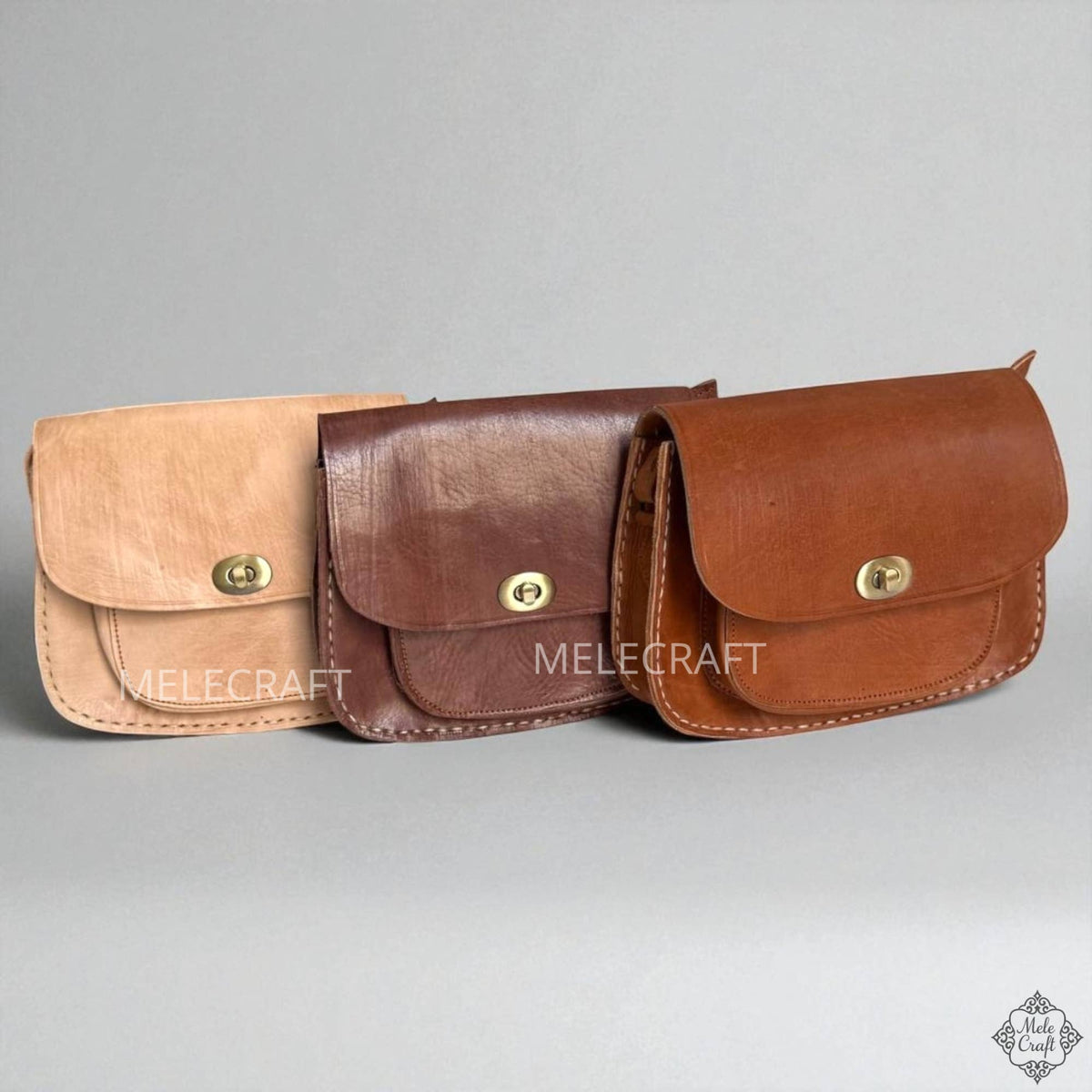 Leather Cross Body Bag – Crossbody Purse for Women: Dark Brown