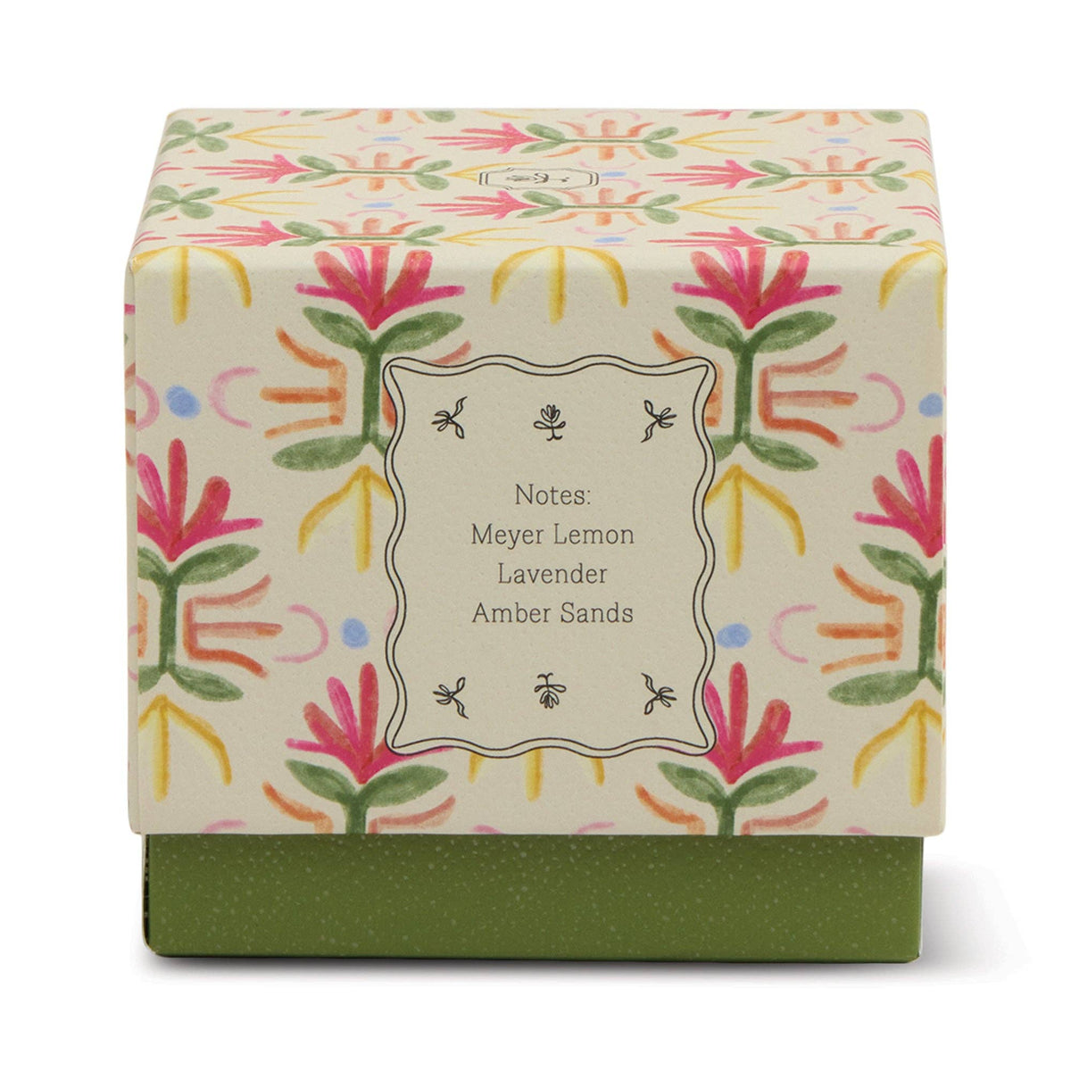 Purple and Green Glass Candle - Bronzed Gardenia