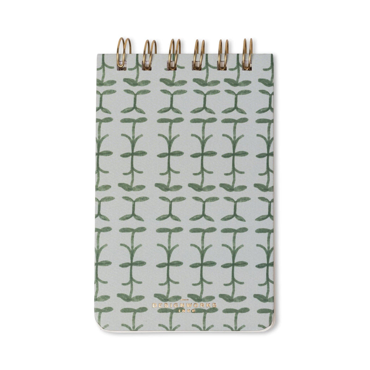 Tulip Twin Wire Notepad - Green Vine