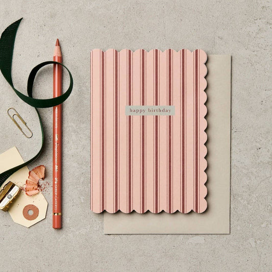 Burgundy Pink Bday Stripe