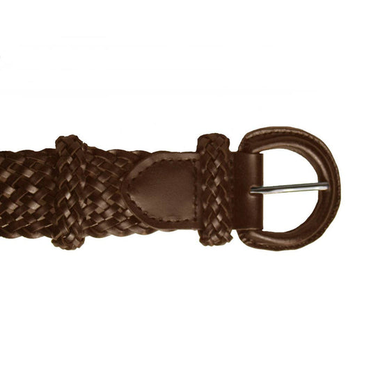 NLB04 Plaited Belt: Dark Brown / 10