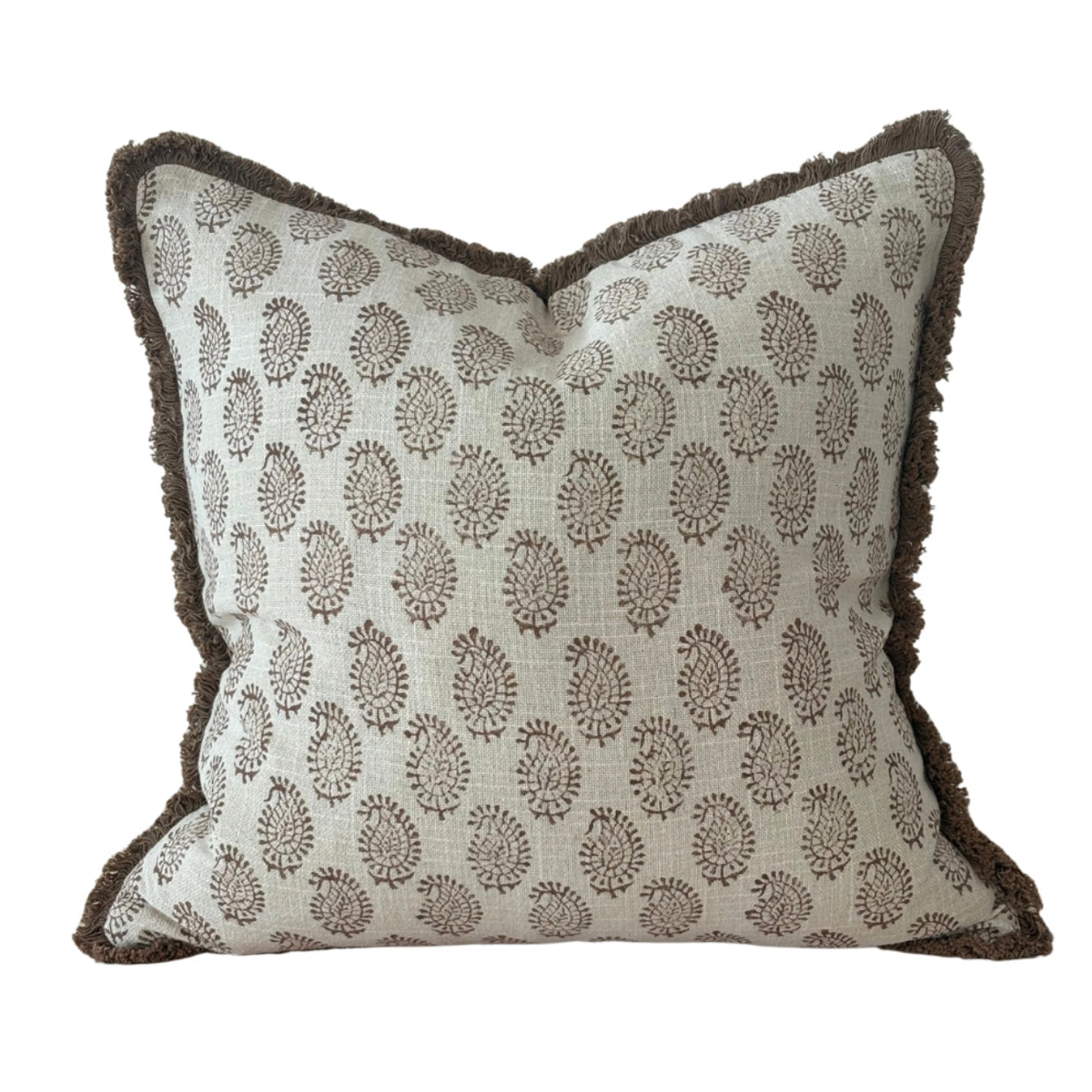 Chestnut Brown Print Cushion