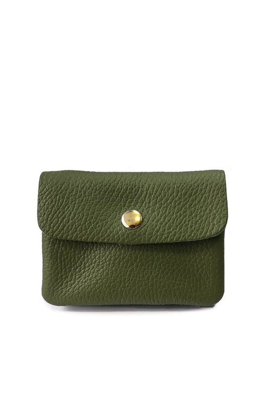 Leather wallet - Khaki