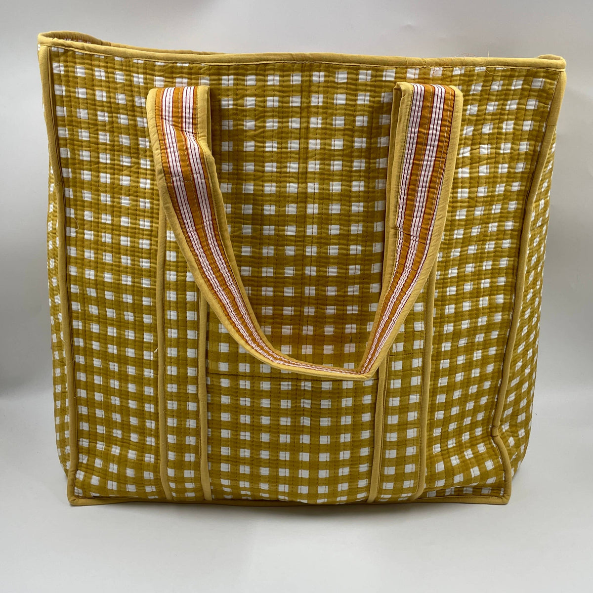 Cotton Kantha Quilted  Reversible Large Tote Bag