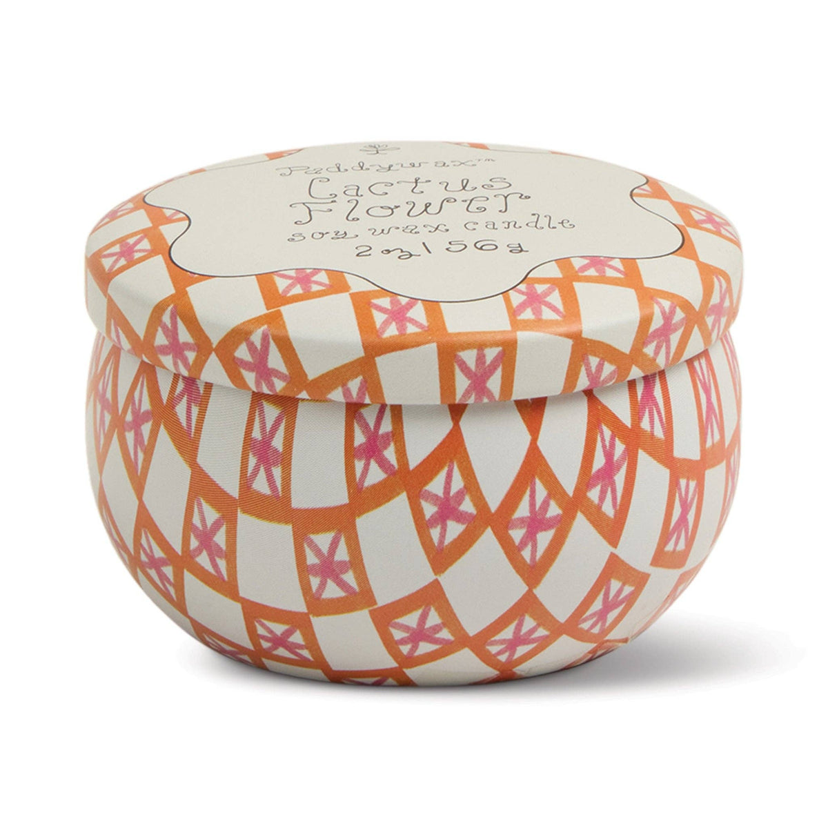 Tulip 2oz/56g Printed Tin Candle - Cactus Flower