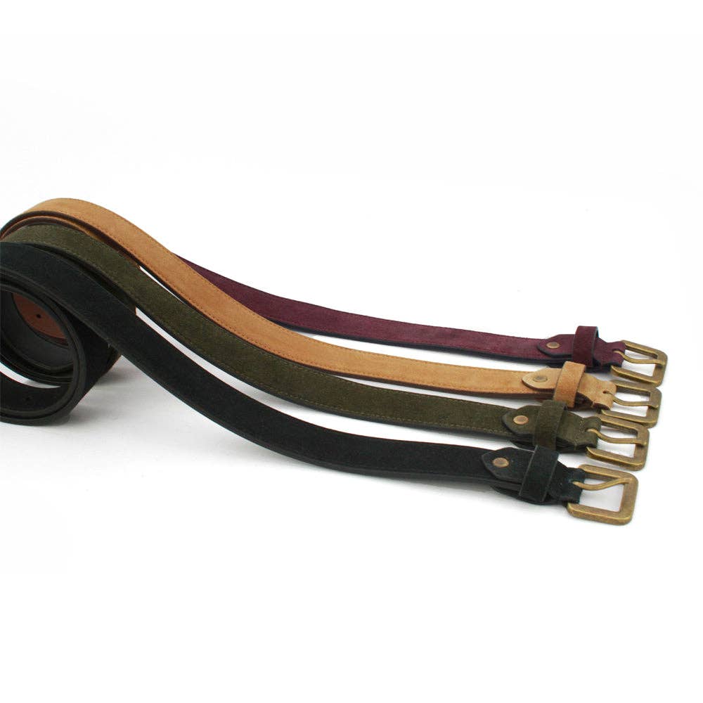 Alessia Suede Belt: Olive / 10