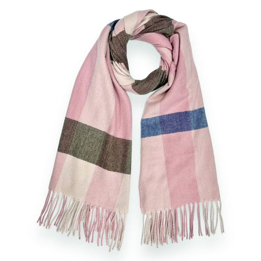 Classic Check Winter Scarf - Pink