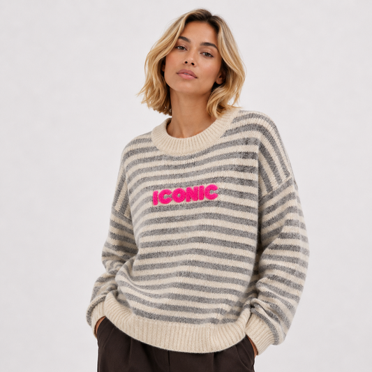 ICONIC jumper - Grey Stripe / One Size