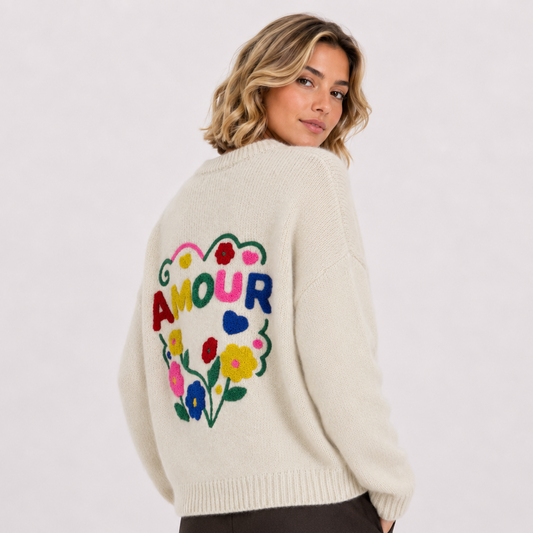 Amour Knitted Jumper - Cream