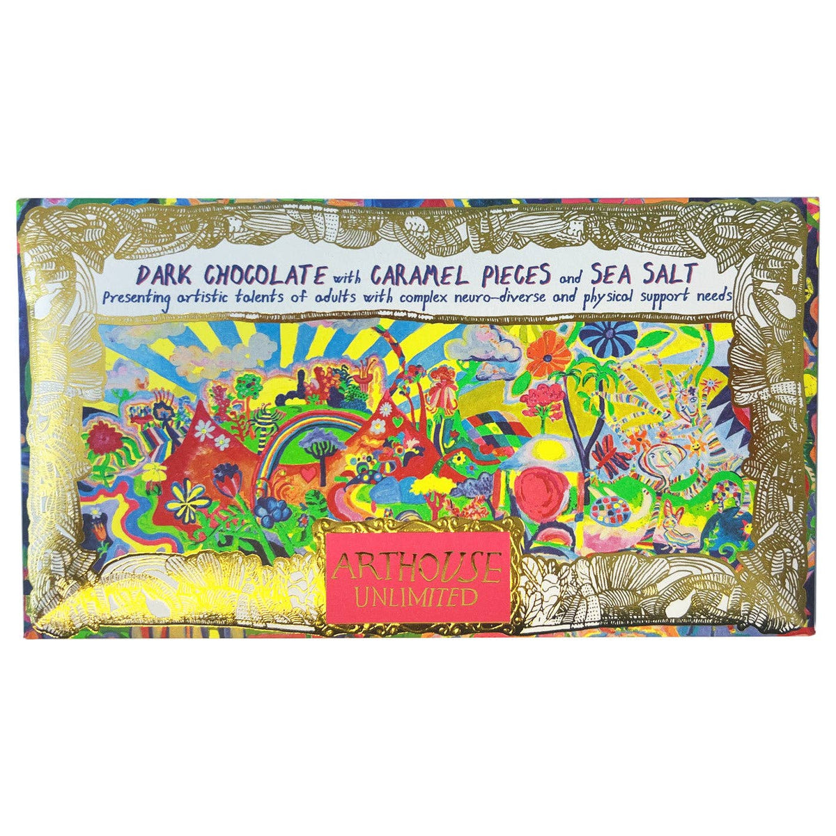 Joy Revolution - Dark Chocolate Bar with Caramel Pieces & Sea Salt