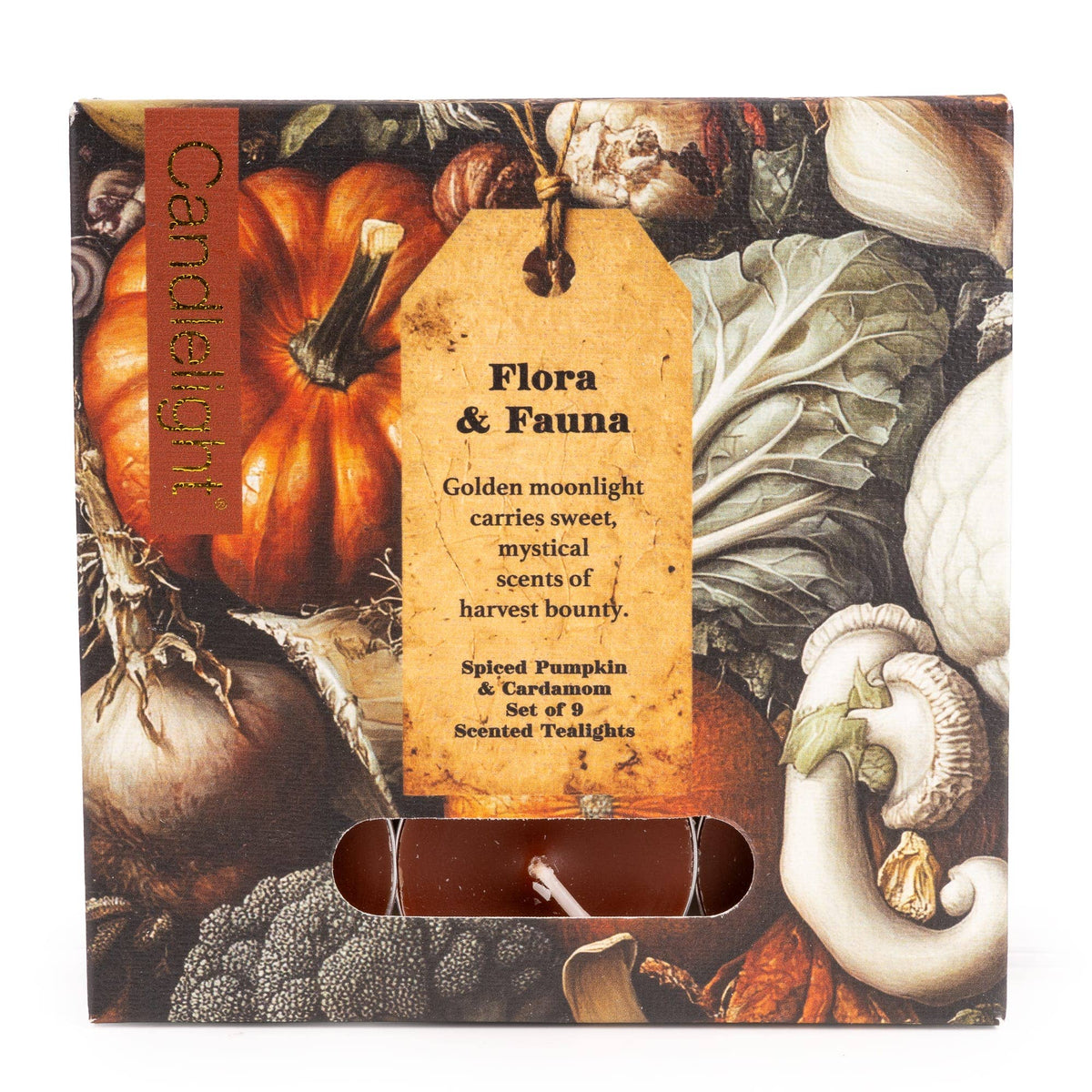 Set of 9 Tealights - Pumpkins Flora & Fauna