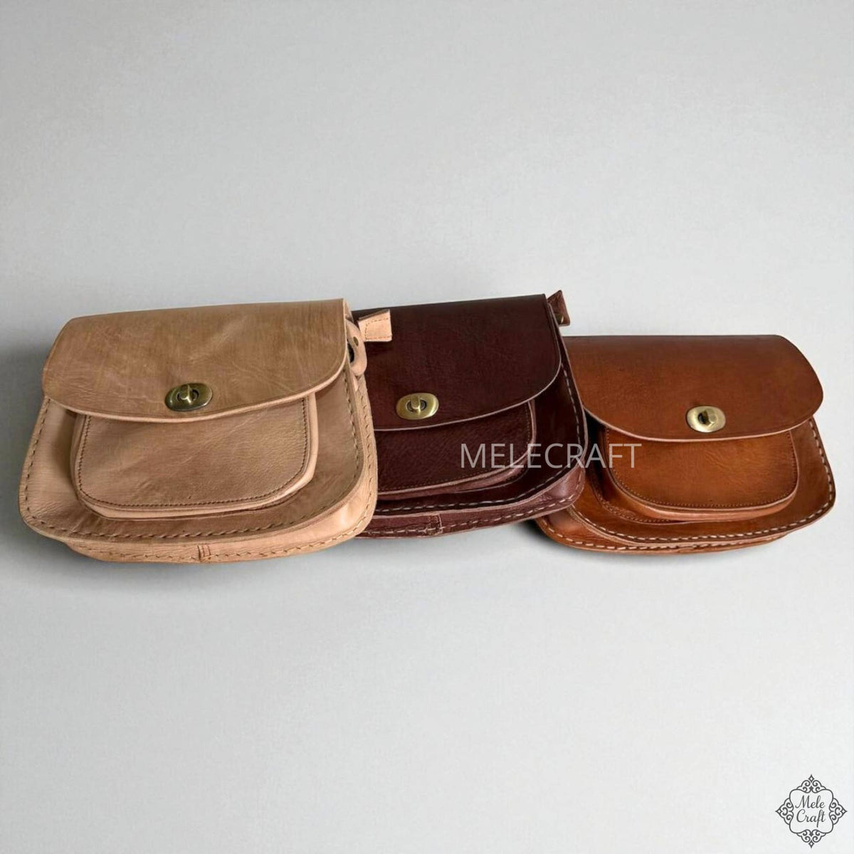 Leather Cross Body Bag – Crossbody Purse for Women: Dark Brown