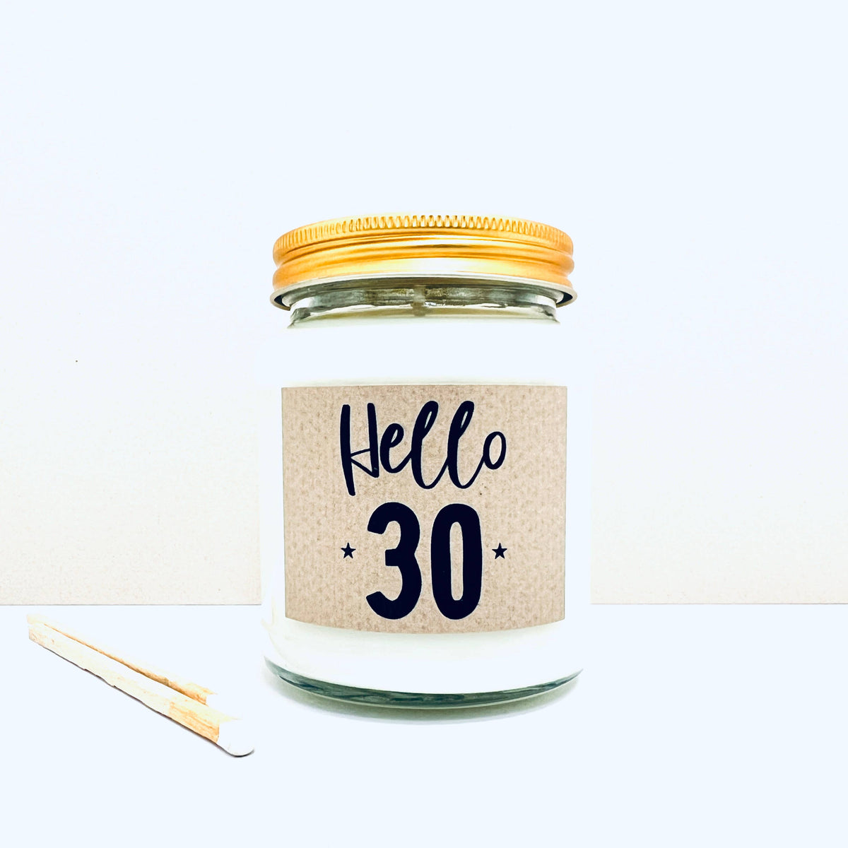 30 Birthday Age Candle - Coconut Milk and Sea Salt