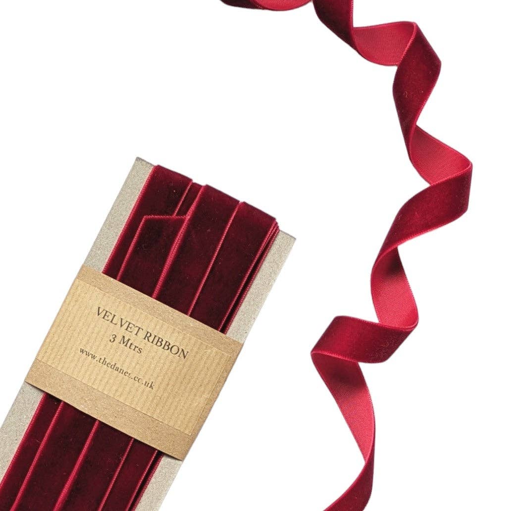 Deep Red Velvet Ribbon