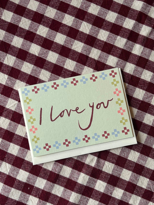 Folk I Love You mini card