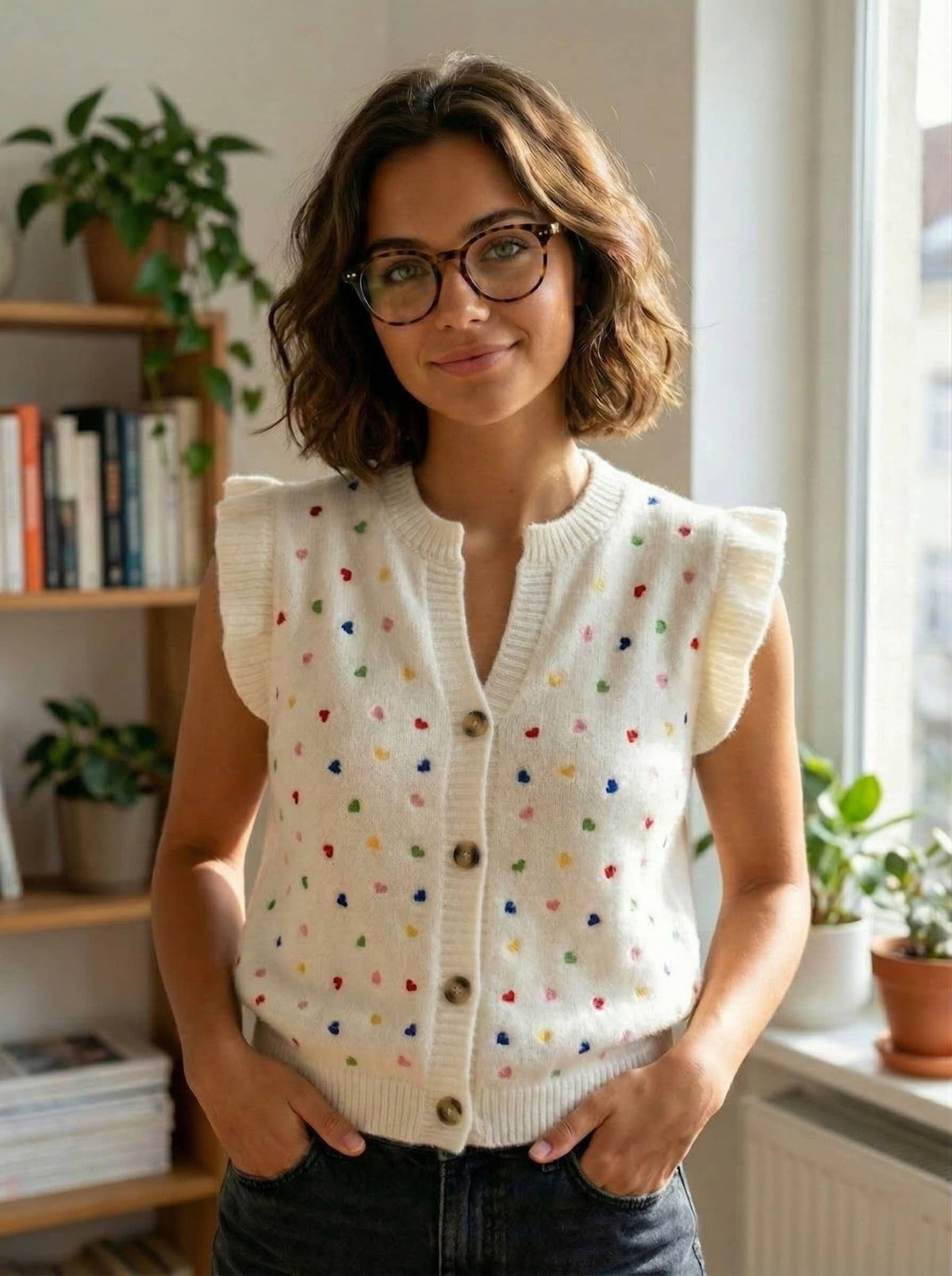 Maisie Vest - Ecru