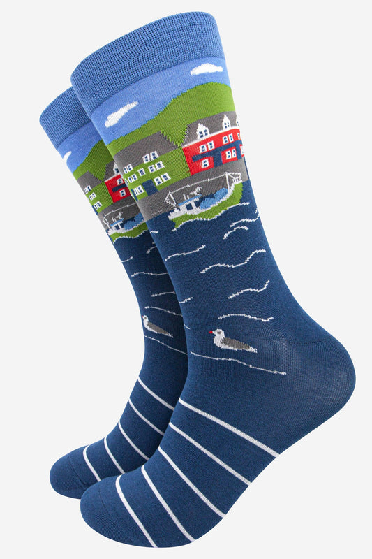 Fishing Mens Bamboo Socks