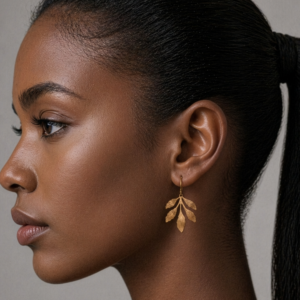 Gold Leaf Chandelier Earrings: Gift Box Included
