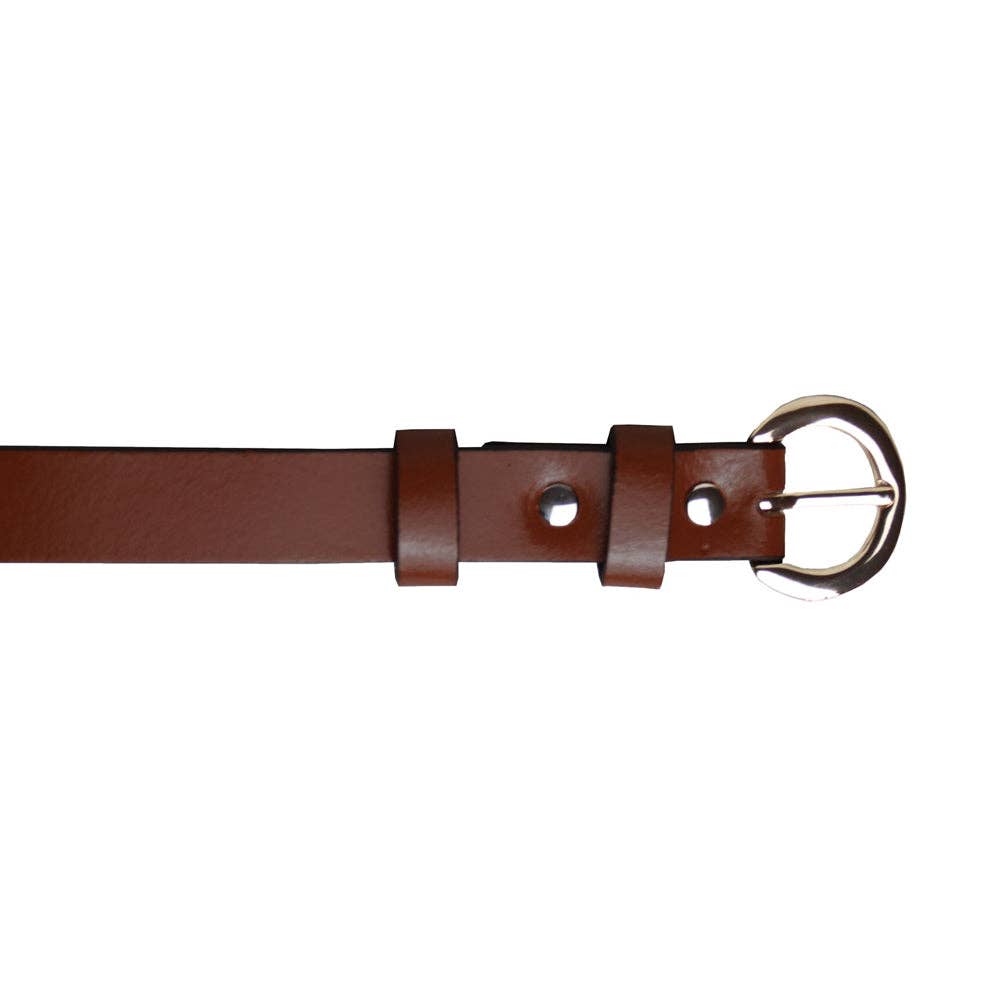 NLB02 Leather Fashion Belt: Navy / 16