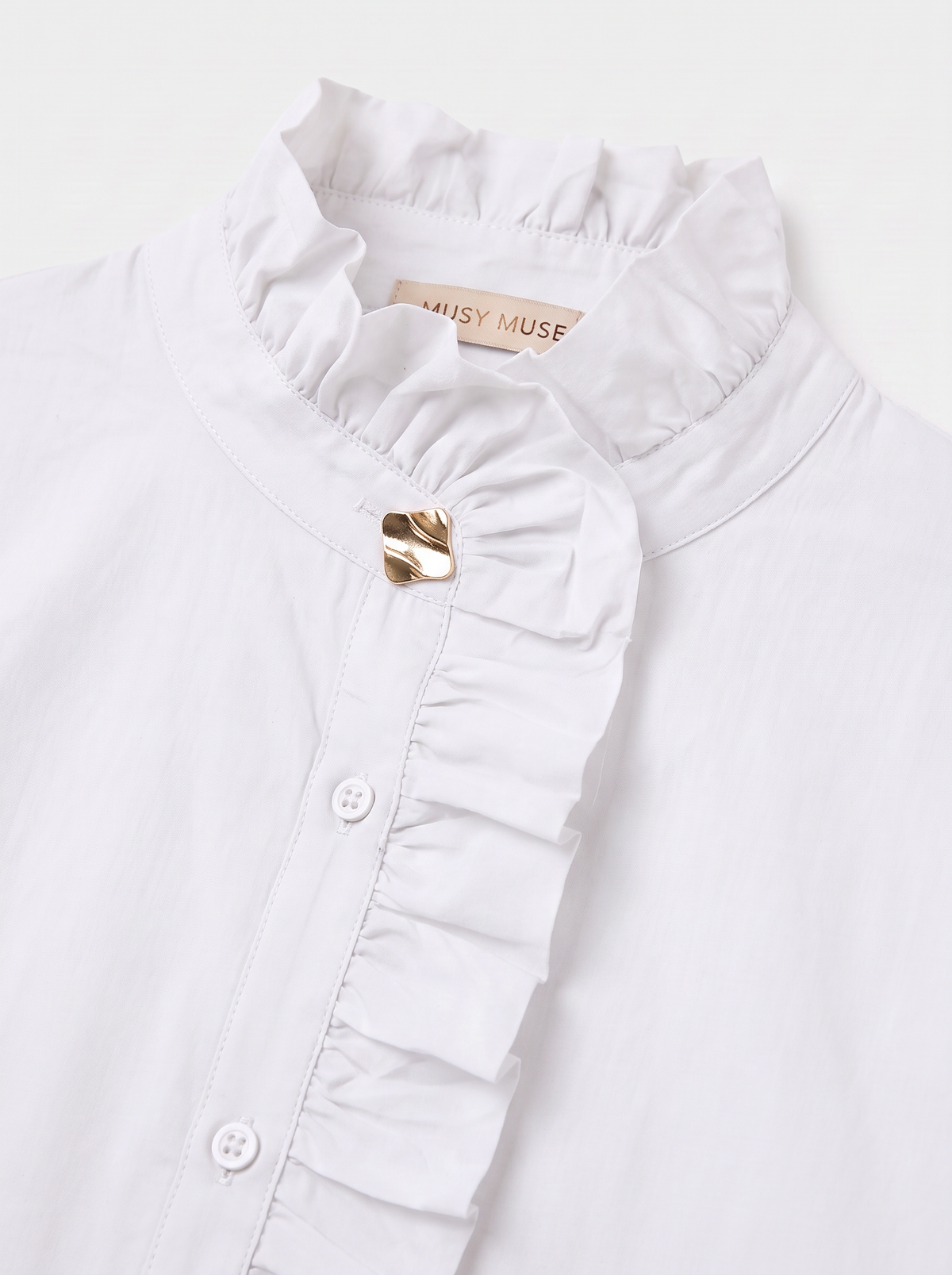 Florrie White Ruffled Blouse