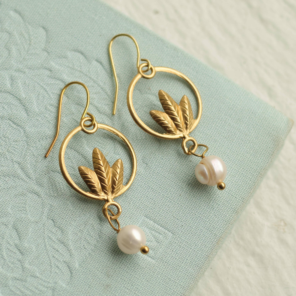 Lotus Pearl Earrings