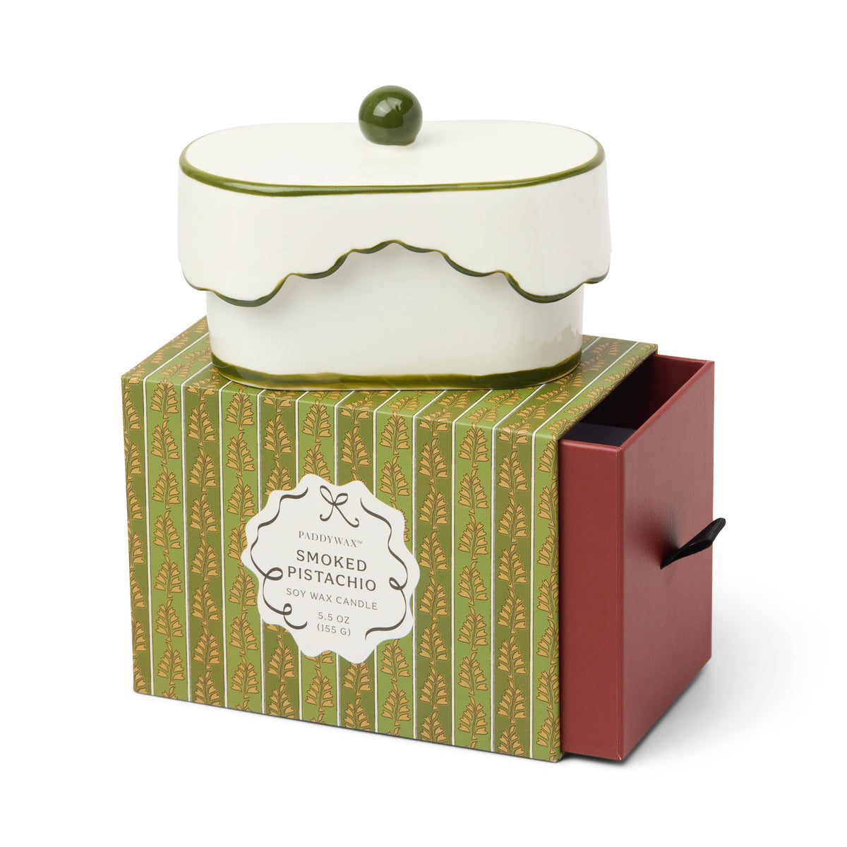 Ceramic Dish Candle - Green - Smoked Pistachio