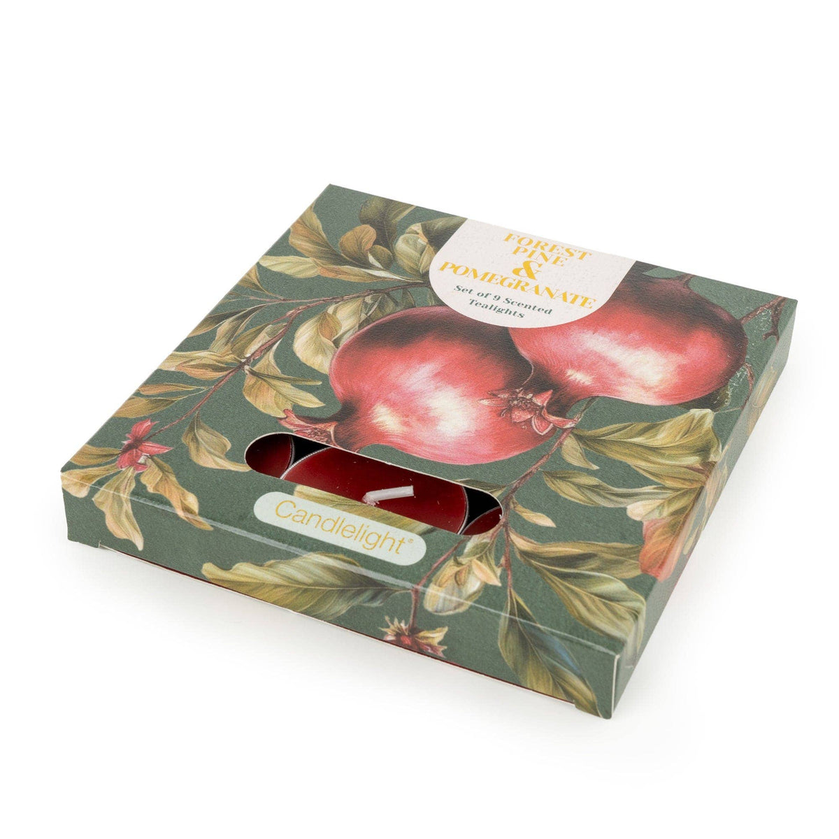 Set of 9 Tealights-  Forest Pine & Pomegranate