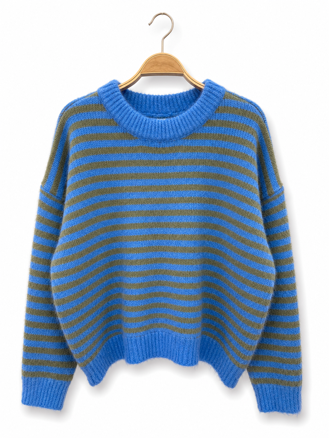 Striped Knit Jumper – Blue Stripe / One Size