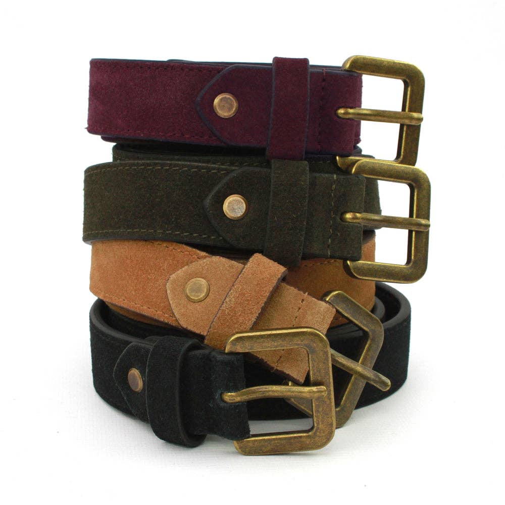 Alessia Suede Belt: Olive / 10