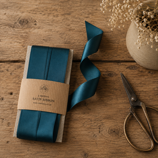 Teal Luxury Double Faced Satin Ribbon