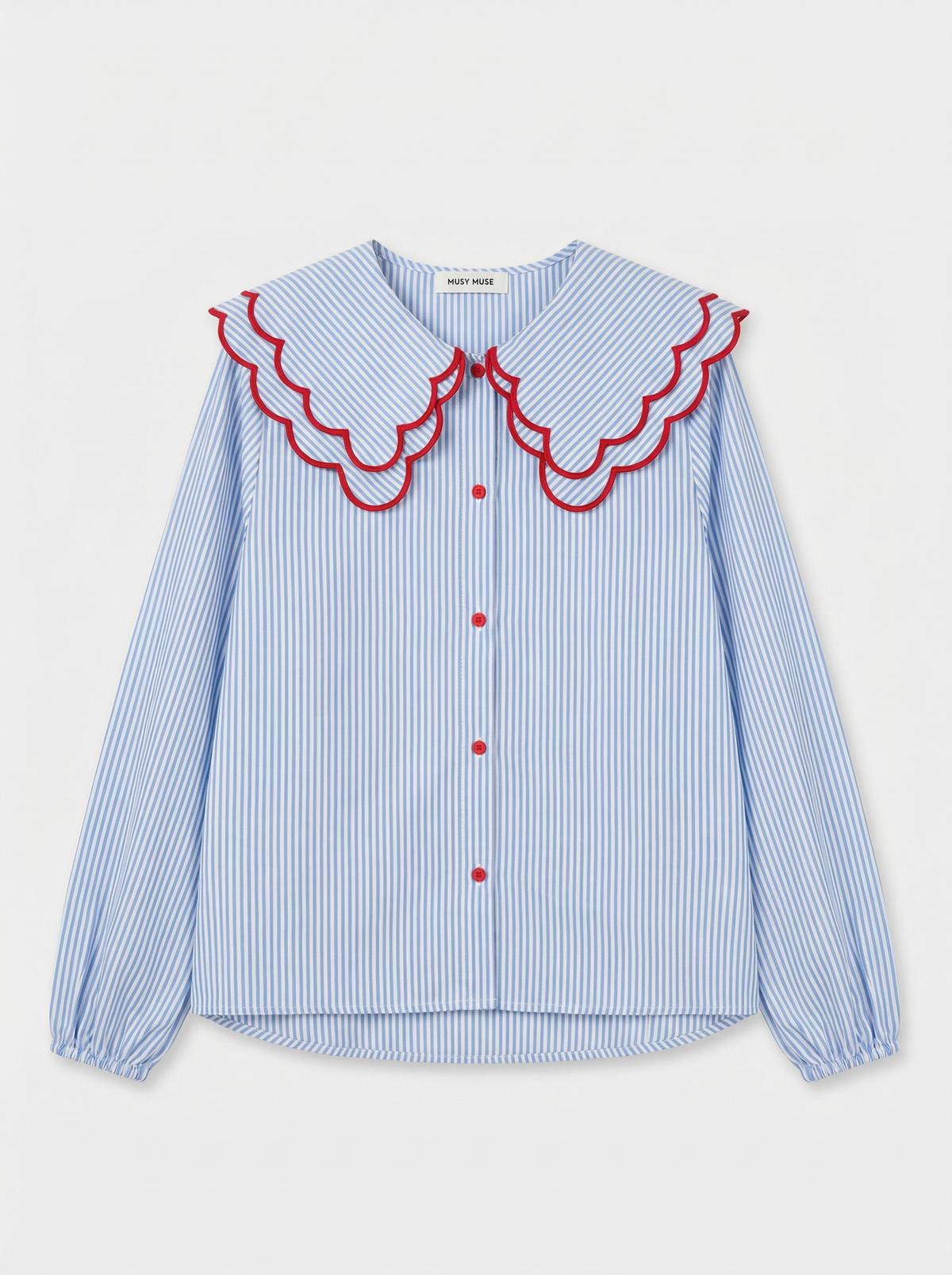 Alice Blouse - Blue Stripe