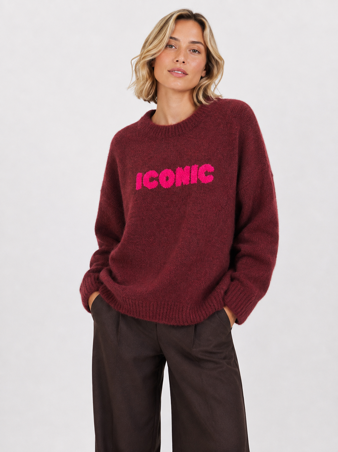 ICONIC Jumper - Bordeaux / One size