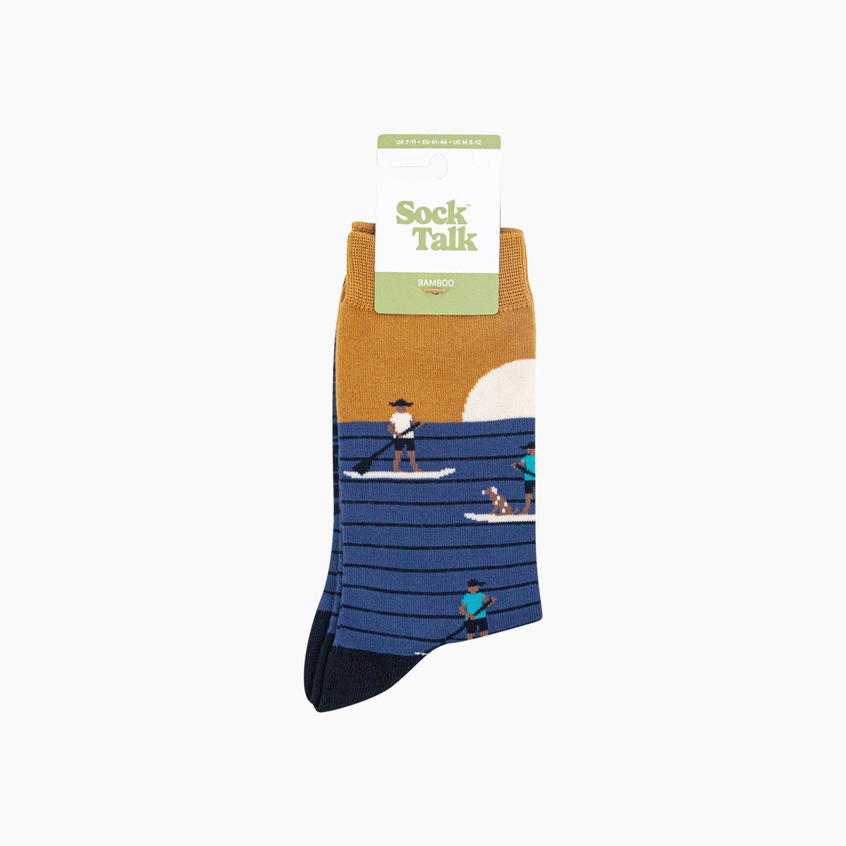 Sunset Paddle Boarding Mens Bamboo Socks