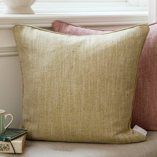 Textured Woven Square Cushion in Meadow