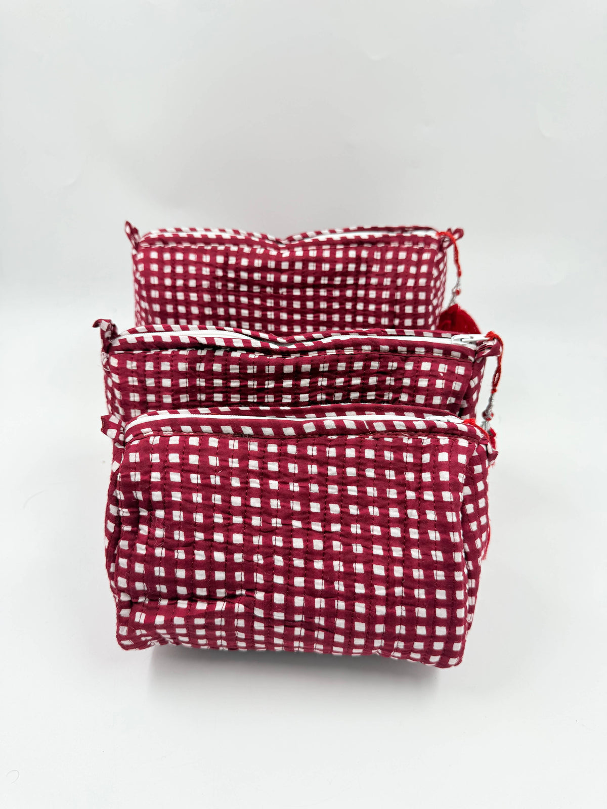 100% Cotton Quilted Washbag - 3 sizes available