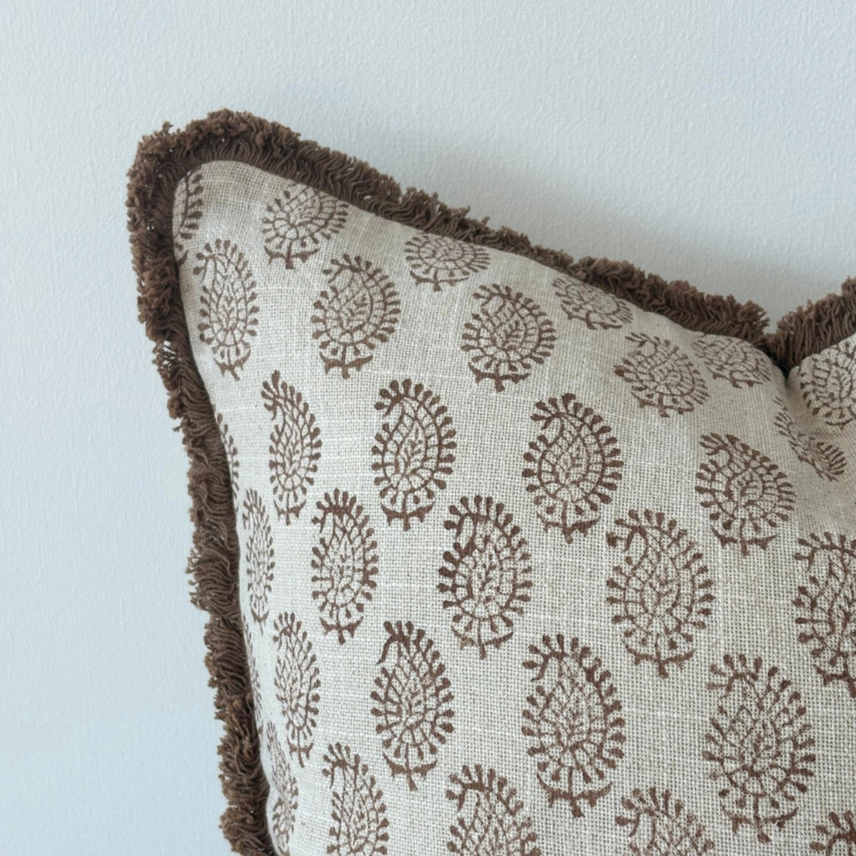 Chestnut Brown Print Cushion