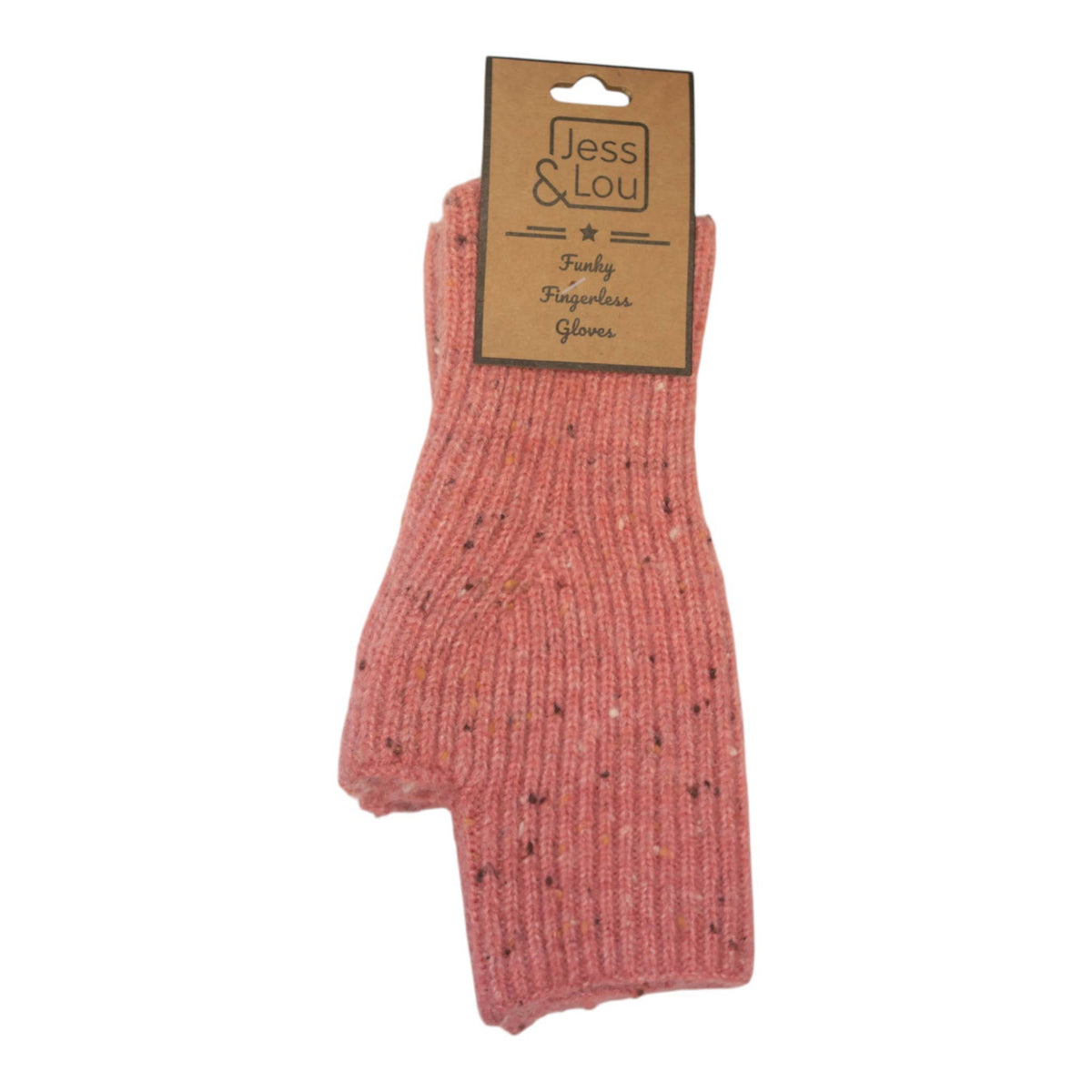 Pink Speckle Cosy Fingerless Gloves
