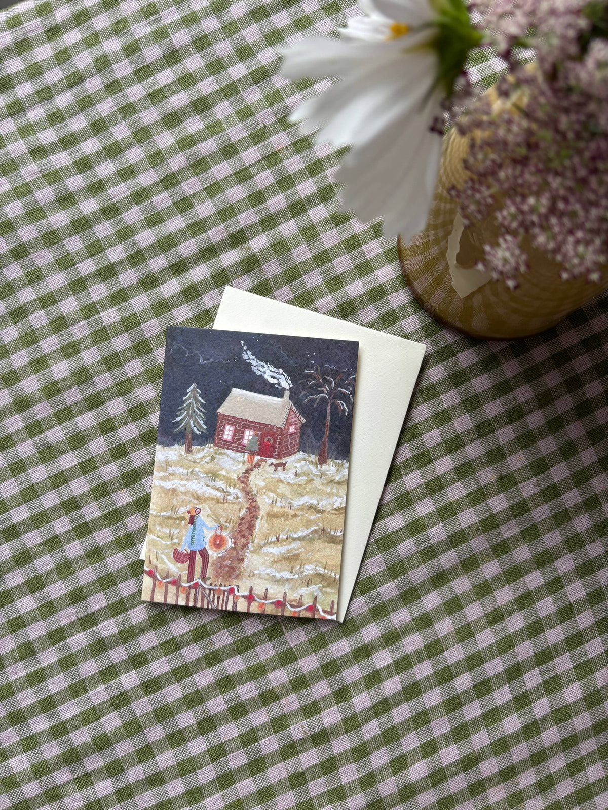 Cosy Cottage mini Christmas card